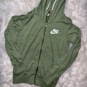 Green Nike full zip Hoodie